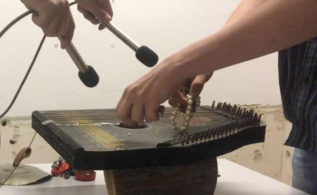 Experimenting in the studio